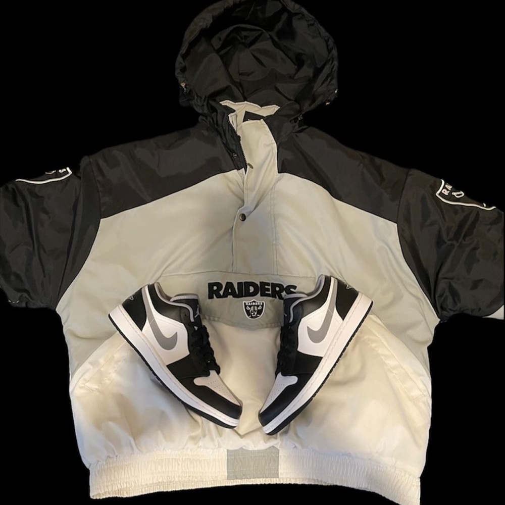 Oakland raiders puffer jacket